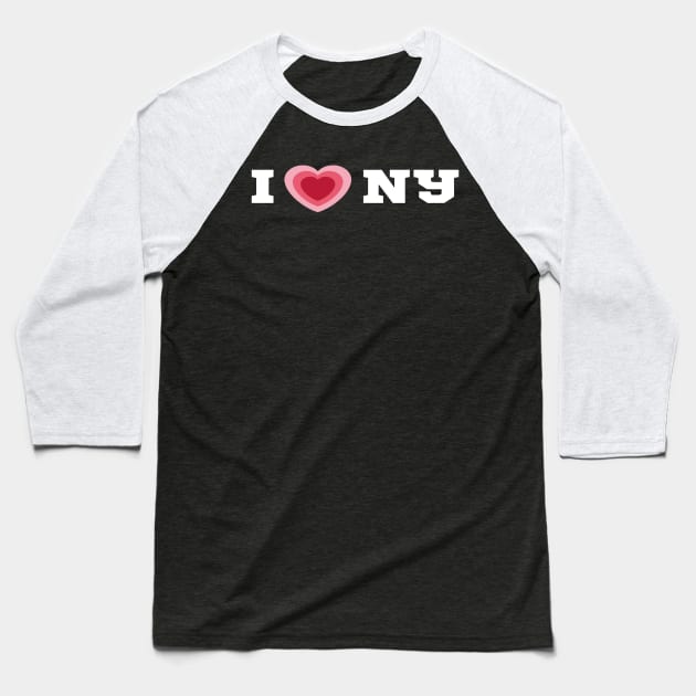 I love NY/I Heart NY/ I Love New York T-Shirt Baseball T-Shirt by The Print Palace